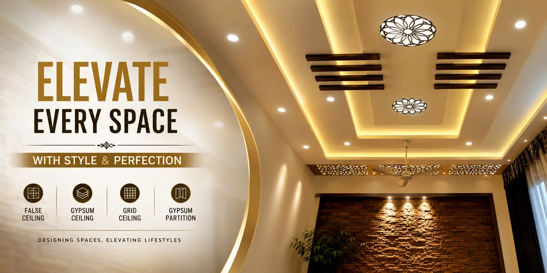 False ceiling and interior design services in Bangalore